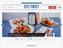 Tablet Screenshot of elmstreetdiner.com